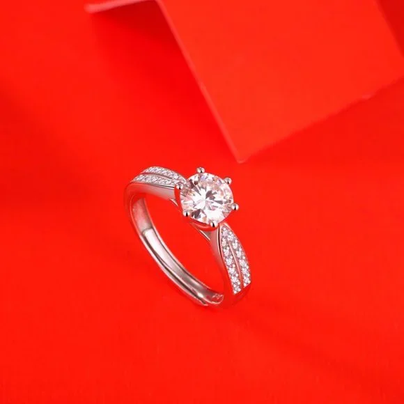 Certified 1ct. t.w. Moissanite Diamond Solitaire Wedding Engagement Ring NEW - Picture 6 of 15